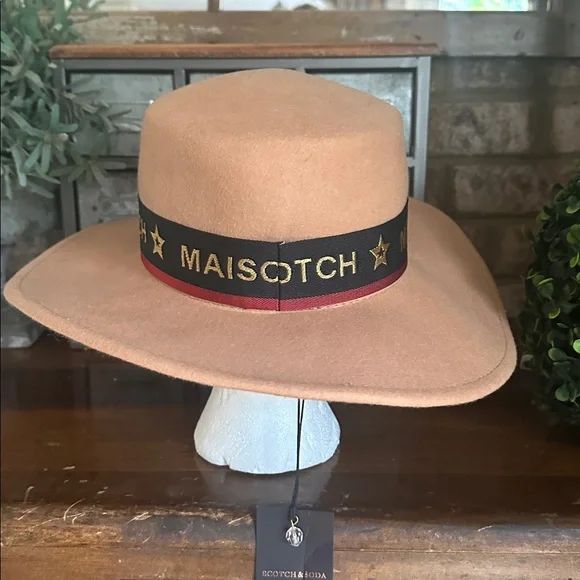 SCOTCH & SODA MAISON SCOTCH TAN HAT ONE SIZE ATELIER NO. 3 NEW